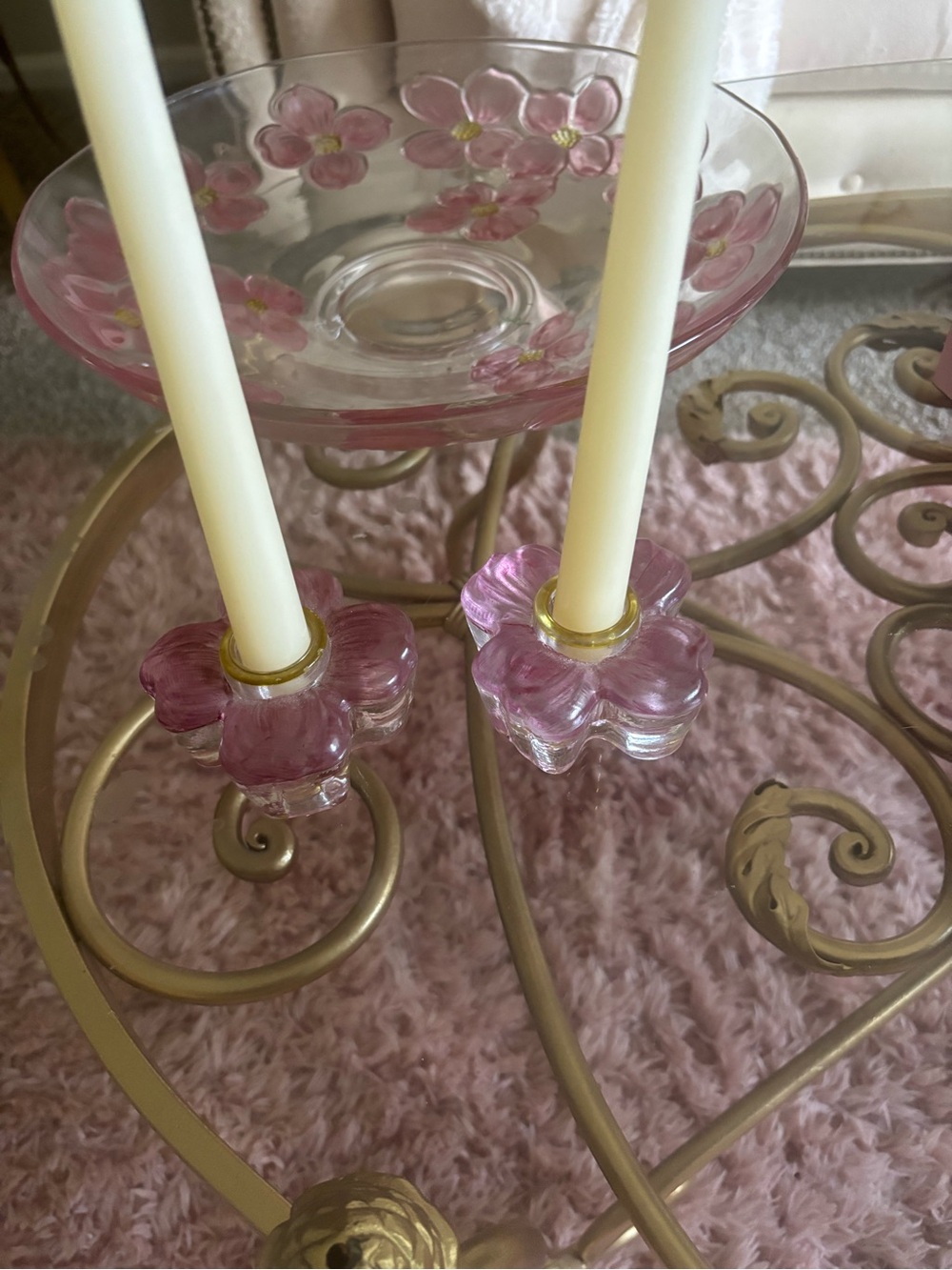 Vintage 1948 Colony Indiana glass Dogwood Cranberry